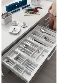 Resim Mutfak Çekmece Içi Kaşıklık 94cm X 48cm Yanlar Ve Boydan 4cm Kesilebilir, Beyaz Beyaz 