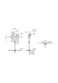Resim VitrA V8 Gömme Rezervuar Helataşları için 44626 L 768-1700-01 Kırmızı 