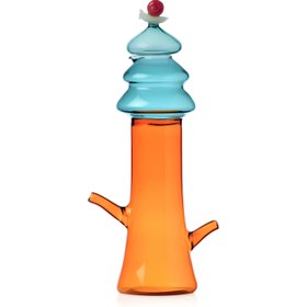 Resim Yılbaşı Ağacı Figürlü Cam Şişe 