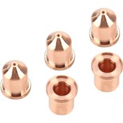 Resim Yunboo 5 Adet 220941 Plazma Kesici Burnu - Max65 Torç Uyumlu, 45a Akımda Çelik/ınox Kesim, Dayanıklı Tellüryum Bakır Malzeme 