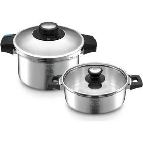 Resim Karaca Quick and Safe İndüksiyon Tabanlı Düdüklü Tencere Seti 6+8 Lt 