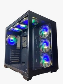 Resim GAMEFORCE Liquid 7×120 Mm Fanlı Rgb Kumandalı Kontrolcülü ATX Oyuncu Bilgisayar Kasası 