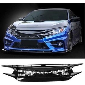 Resim Çmk Honda Civic Fc5 2016-2020 Ön Panjur Jdm Stil 