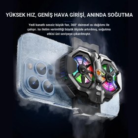 Resim Coofbe Yarı Iletken Soğutmalı Çift Fanlı Telefon Soğutucu Soğutma Radyatörü Tüm Telefonlara Uyumlu 