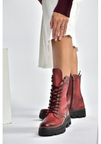 Resim Fox Shoes V999049103 Kırmızı Hakiki Deri Kadın Postal Bot Kırmızı-hakiki Deri 
