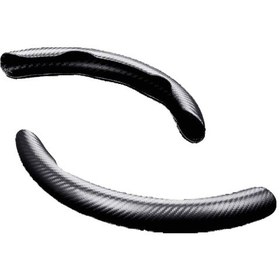 Resim Yeiuyi Karbon Fiber Yarı Çevrili Dört Mevsim Evrensel Rahat Direksiyon Simidi Kapağı Siyah 