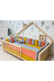 Resim OPPİPO Ahşap Montessori Karyola - Masif Ahşap Karyola - Montessori Çocuk Ve Bebek Yatak Opmont-10 