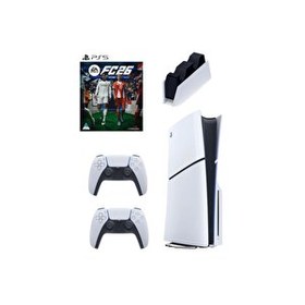 Resim Sony Playstation 5 CD Versiyon Oyun Konsolu - 2 Dualsense Oyun Kolu - FC26 CD Türkçe Oyun - Şarj İstasyonu 