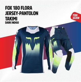 Resim Fox Yeşil Mavi Jersey Pantolon Takımı 