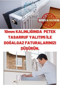 Resim KL HOME Gerçek Kalınlık 10m 6 Adet -50cmx100cm Tasarruf Kalorifer Petek Arkası Isı Doğalgaz Faturan Düşür 
