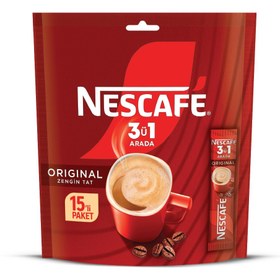 Resim Nescafe 3'ü 1 Arada Original Kahve 15'li 