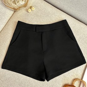 Resim Kadınların Zarif Düz Renk Yüksek Bel Şortları Cep ile - Hafif Rahat Yaz Şortları, Beyaz, Polyester, Makinede Yıkanabilir, İlkbahar/Yaz/Sonbahar Giyim, Yüksek Bel Şortları 