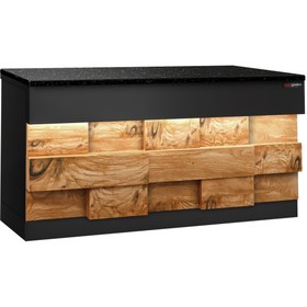 Resim Kasa Bankosu TORONTO - 1800mm - Ahşap Ön Panel - Siyah Granit Çalışma Tezgahı 