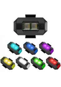 Resim Elektroalisveris 7 Renk Bisiklet Motor Drone Işığı Çakarlı Bisiklet Aydınlatma Çok Renkli 