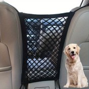 Resim Ayarlanabilir Polyester Köpek Araba Bariyer Ağı - Araçlar ve SUV'ler için Kolay Kurulum Güvenlik Pet Bölücü 