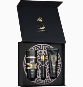 Resim Asad Gift Set Baharatlı-Odunsu EDP Erkek Parfüm 100 ml-12 ml Mini Parfüm-Duş Jeli Hediye Seti - 3'lü 