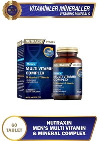 Resim Nutraxin Men's Multi Vitamin ve Mineraller Complex 60 Tablet 