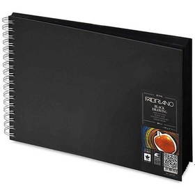 Resim Fabriano Blackbook Eskiz Çizim Defteri Siyah Yaprak 190 G A4 