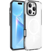 Resim Xemu İphone 16 Pro Uyumlu Magsafe Şarj Özellikli Çıkarılabilir Arka Yüzeyli Polar Siyah 