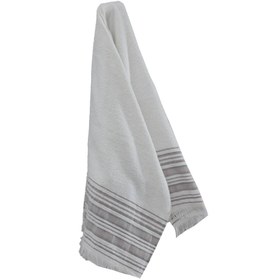 Resim Saçaklı Banyo Havlu Seti Bej 