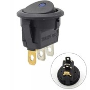 Resim Maroces 25 Adet Ic-132 Yuvarlak Nokta Işıklı Mavi Anahtar On-off 3p 12v 
