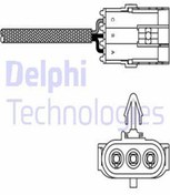 Resim Delphi Es10992-12b1 Lambda - Oksijen Sensoru ( Renault : Clio I Iı 1.2 7700872878 Es1099212b1 (wh615994) 