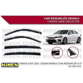 Resim Honda Civic Kromlu Cam Rüzgarlığı 2022 - ÜZERİ Niken Marka 