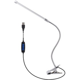 Resim Yunboo Akıllı Usb Şarjlı Klemeli Lamba - Dimmable Renk Ayarlı 12w Yüksek Parlaklık - Okuma/ev/evde Kullanım - Aydınlatıcı Cihaz Gümüş 