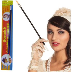 Resim Uzun Sigara Ağızlık 70LI 80LI 90LI Yıllar Retro Parti 30 cm 