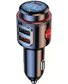 Resim Honeybeeshop 1 Adet Jajabor Siyah Kablosuz Araç Fm Vericisi Çift Usb Şarj Pd 30w Qc3 0 Hızlı Şarj Eller Serbest Arama Usb Flash Oynatma Destekler 