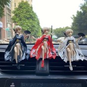 Resim Anime Tarzı Kadın Figürü Koleksiyonluk Heykel - Tradisyonel Japon Kimono Tasarımı ile Kırmızı Pelerin, Dinamik Duruş ve Çiçek Detayları, Anime Severler için Yüksek Kaliteli Plastik Model Hediye, Ev Dekoru (Siyah/Kırmızı/Beyaz), Anime Figürü, Detaylı El Sanatçılığı 
