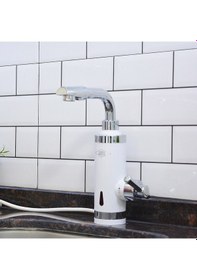 Resim Elektrikli Sıcak Musluk Ani Su Isıtıcı Termal Şofben Musluk Asg5b Beyaz 