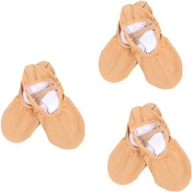 Resim YARNOW 3 Çift kadınlar için kanvas daireler pantuflas para niños kadınlar için terlik kız terlik cep ayakkabı dans ayakkabıları yoga Bale ayakkabıları sivri ayakkabılar Düz ayakkabılar 
