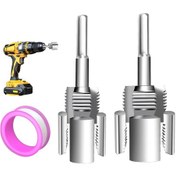 Resim Reedark Pvc Boru Elektrikli Delme Seti - 1/2" Ve 3/4" İç-dış Kesim Kalıpları, 4 Ve 6 Parça İç-dış Ipler İle Kaynak Bandı Poşetli 