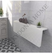 Resim Kydoniahome Oval Köşeli Mdf Lam Duvara Monte Kırma Katlanır Masa 