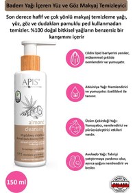 Resim Apis Natural Badem Yağı İçeren Yüz ve Göz Makyaj Temizleyici 150 ML 