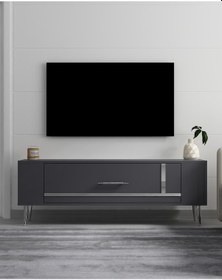 Resim Retrop1ct Tv Sehpası Antrasit-gümüş 