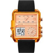 Resim Rogfer Skmeı 2021 Kare Büyük Kadran Üçlü Hareket Erkek Spor Saati Amber Çok Renkli Çok Renkli 