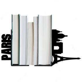 Resim Figured Decorative Metal Book Holder, Book Support, Book Organizer, Gift Black cat, Bike, Elephant Ballerina, Giraffe, Reading - Paris 