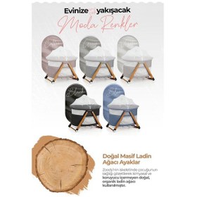 Resim Kiwi Zoody Park Yatak Ve Oyun Parkı Bebek Beşiği, Anne Yanı Beşik, Park Beşik, Sallanan Beşik - Mavi Renk 