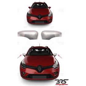 Resim Renault Clio 4 Uyumlu 2012-2018 Krom Ayna Kapağı 2 Parça Paslanmaz Çelik 