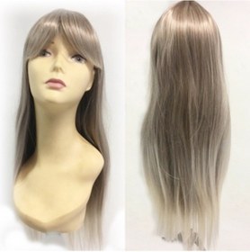 Resim Uzun Boy Fiber Sentetik Peruk Küllü Açık Kumral Ombreli 