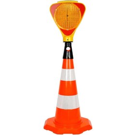 Resim İleri Trafik PVC Trafik Konisi 52 cm Çift Reflektifli Trafik Dubası 