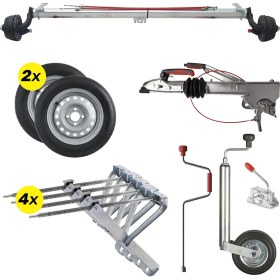 Resim Al-Ko 1500KG 1400MM Torsiyonlu Frenli Aks Dingil Seti 