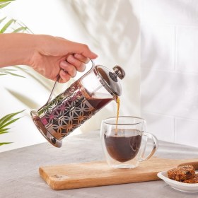 Resim Karaca Coffee Bean French Press Black Flower 350 Ml 