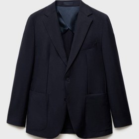 Resim MANGO Man Slim fit %100 soğuk yün blazer ceket 