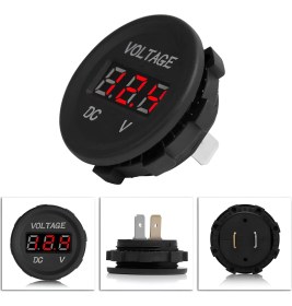 Resim Speeduf DC7V-30V LED Panel Mini Dijital Voltmetre - Kırmızı 