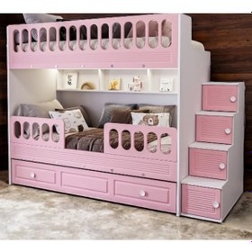 Resim Aras Tamamı Mdf Çelik Destekli Yavrulu Ranza Kurulum Dahil Pb2 