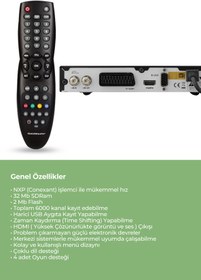 Resim GOLDMASTER Pvr-72600 Fta Tüplü Tv Uyumlu Hdmı Çıkışlı Dijital Uydu Alıcısı 