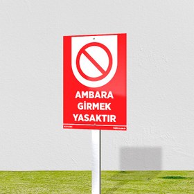 Resim Ambara Girmek Yasaktır Levhası - 60x90 cm / Kompozit 